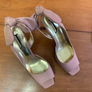 J. Renee Pink Slingback Sparkly Heels Size 9